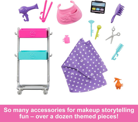 Barbie Doll with Dresser Set, 10+ Pieces, Kids Over 3+ Age, HNK95 - Al Kabayel Discount CentreBarbie Doll with Dresser Set, 10+ Pieces, Kids Over 3+ Age, HNK95Toys for girlsBARBIEAl Kabayel Discount Centre