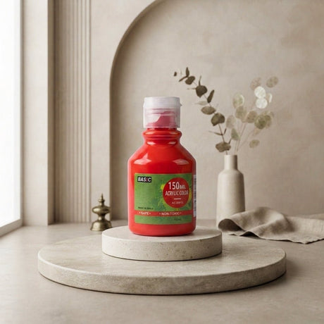 Basic Acrylic Color 150ml – Red - Al Kabayel Discount CentreBasic Acrylic Color 150ml – RedPaintsBASICAl Kabayel Discount Centre