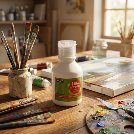 Basic Acrylic Color 150ml – White - Al Kabayel Discount CentreBasic Acrylic Color 150ml – WhitePaintsBASICAl Kabayel Discount Centre