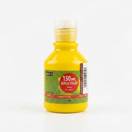 Basic Acrylic Color 150ml – Yellow - Al Kabayel Discount CentreBasic Acrylic Color 150ml – YellowPaintsBASICAl Kabayel Discount Centre