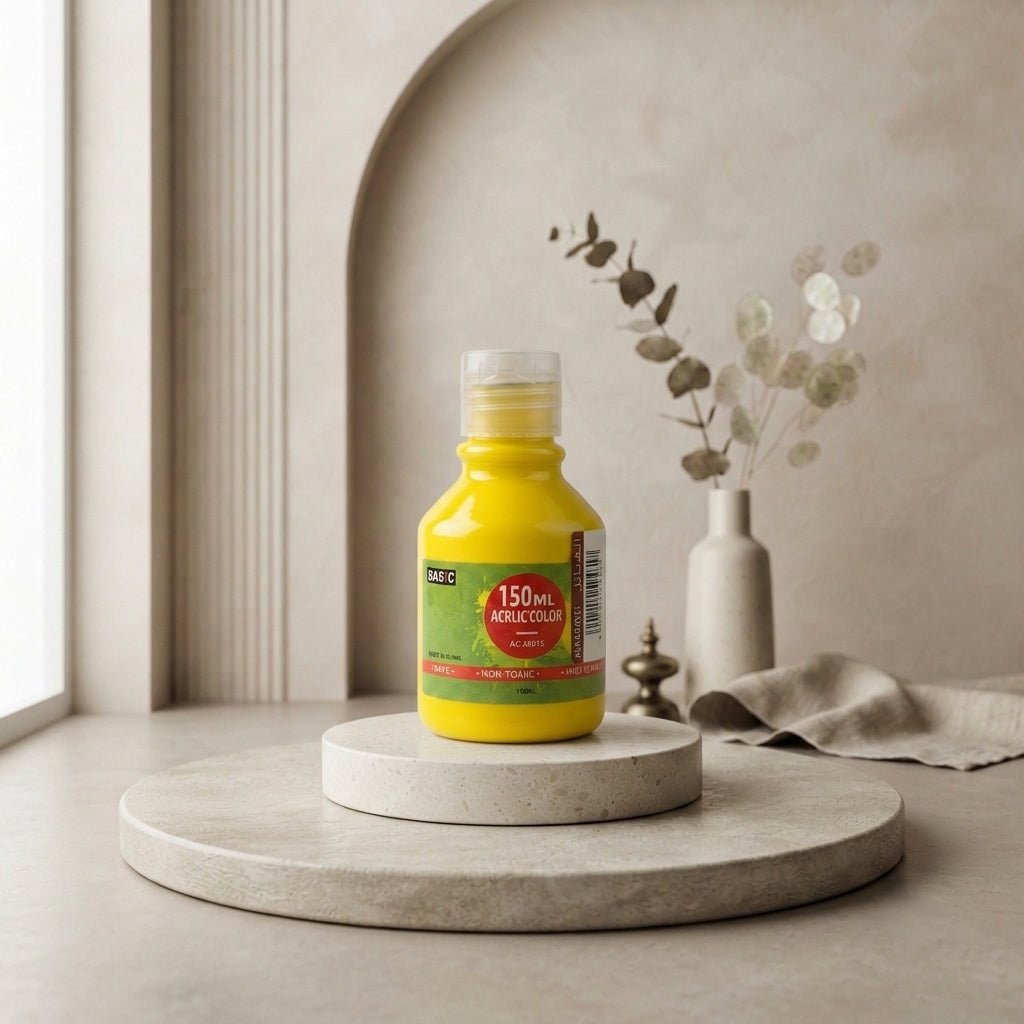 Basic Acrylic Color 150ml – Yellow - Al Kabayel Discount CentreBasic Acrylic Color 150ml – YellowPaintsBASICAl Kabayel Discount Centre