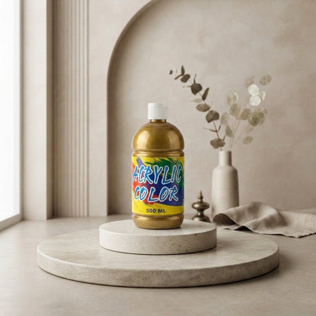 Basic Acrylic Color Paint 500ml – Gold - Al Kabayel Discount CentreBasic Acrylic Color Paint 500ml – GoldPaintsBASICAl Kabayel Discount Centre