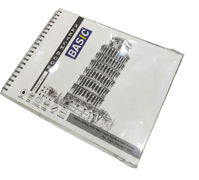 Basic Sketchbook Wiro – 27.5 × 34.7 cm | 36 Sheets - Al Kabayel Discount CentreBasic Sketchbook Wiro – 27.5 × 34.7 cm | 36 SheetsCanvas Boards & SheetsBASICAl Kabayel Discount Centre
