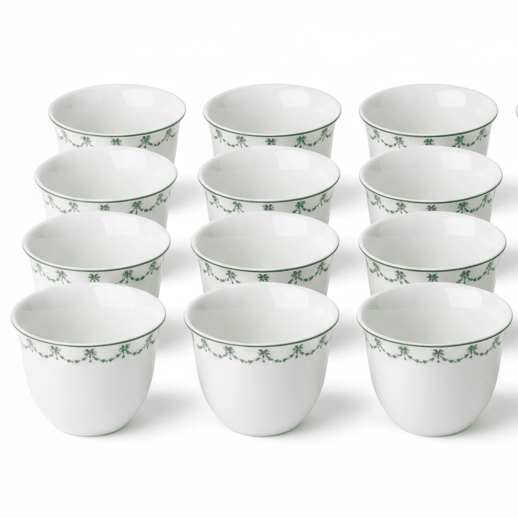 Baytix Classic White Ceramic Arabic Cawa Coffee Cups Set of 12 Minimal Plain Design Traditional Gahwa 80 ml - Al Kabayel Discount CentreBaytix Classic White Ceramic Arabic Cawa Coffee Cups Set of 12 Minimal Plain Design Traditional Gahwa 80 mlTea CupsBAYTIXAl Kabayel Discount Centre