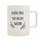 Baytix "Coffee First" White & Cream Ceramic Mug — 400ml - Al Kabayel Discount CentreBaytix "Coffee First" White & Cream Ceramic Mug — 400mlMugsBAYTIXAl Kabayel Discount Centre