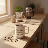 Baytix "Coffee Makes Me Happy" White & Blue Ceramic Mug — 400ml - Al Kabayel Discount CentreBaytix "Coffee Makes Me Happy" White & Blue Ceramic Mug — 400mlMugsBAYTIXAl Kabayel Discount Centre