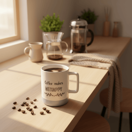 Baytix "Coffee Makes Me Happy" White & Blue Ceramic Mug — 400ml - Al Kabayel Discount CentreBaytix "Coffee Makes Me Happy" White & Blue Ceramic Mug — 400mlMugsBAYTIXAl Kabayel Discount Centre