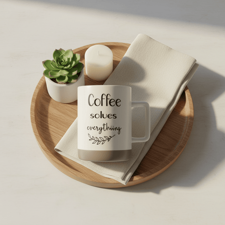 Baytix "Coffee Solves Everything" White & Brown Ceramic Mug – 400ml - Al Kabayel Discount CentreBaytix "Coffee Solves Everything" White & Brown Ceramic Mug – 400mlMugsBAYTIXAl Kabayel Discount Centre