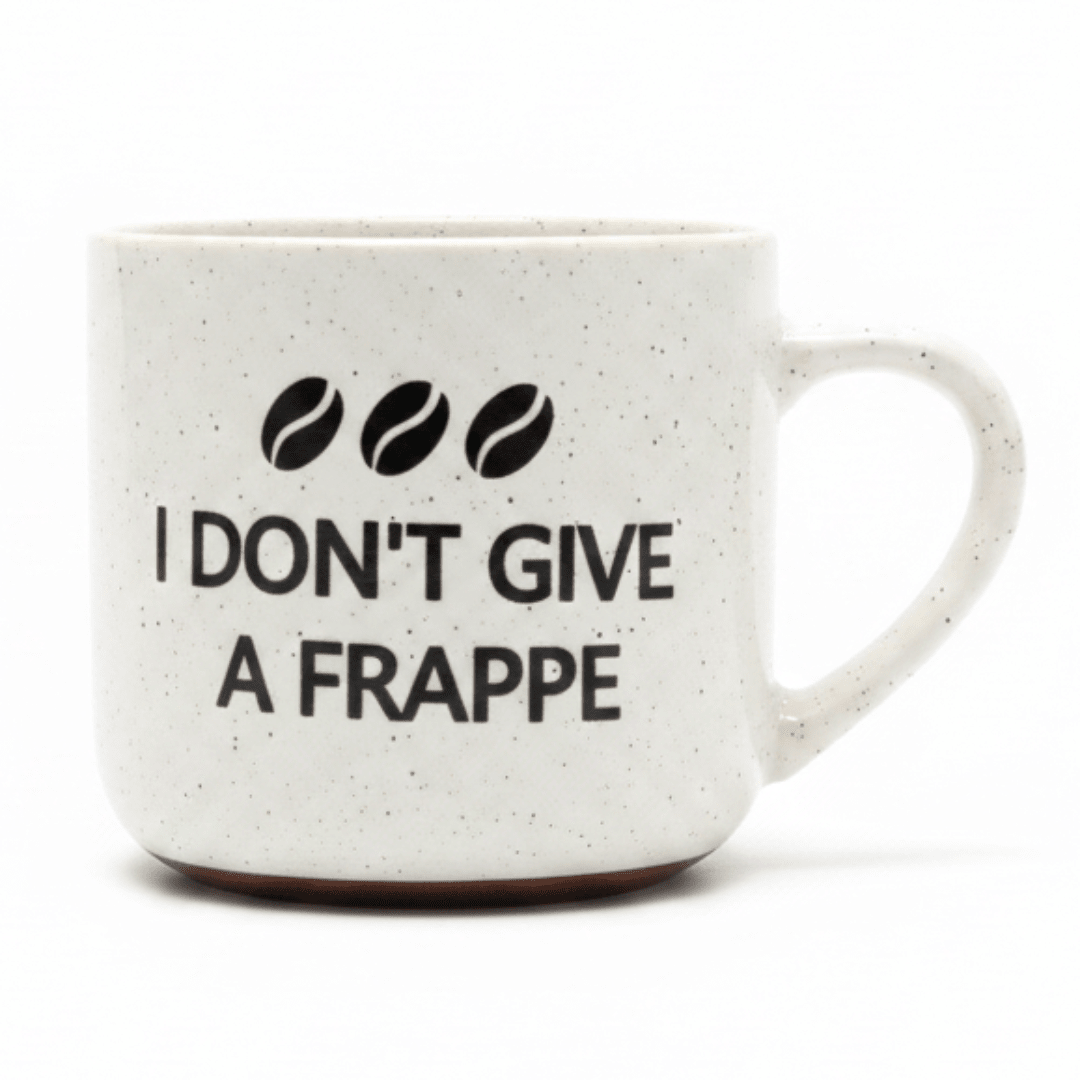 Baytix "I Don't Give a Frappé" White Ceramic Mug — 300ml - Al Kabayel Discount CentreBaytix "I Don't Give a Frappé" White Ceramic Mug — 300mlMugsBAYTIXAl Kabayel Discount Centre