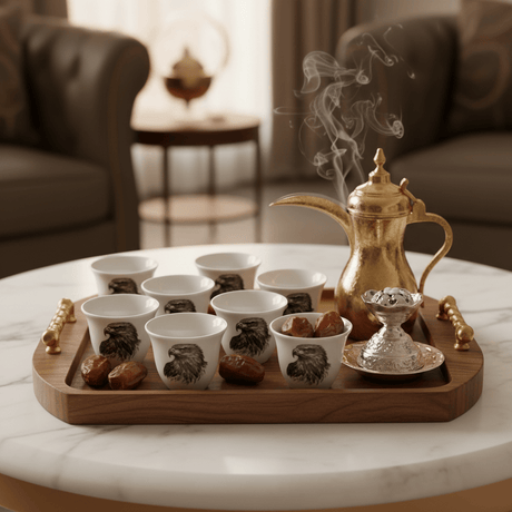 Baytix White Ceramic Arabic Cawa Coffee Cups Set of 12 Black Eagle Design Traditional Gahwa Finjan 80 ml - Al Kabayel Discount CentreBaytix White Ceramic Arabic Cawa Coffee Cups Set of 12 Black Eagle Design Traditional Gahwa Finjan 80 mlTea CupsBAYTIXAl Kabayel Discount Centre