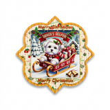 Ceramic-Coated Christmas Coaster - 11cm
