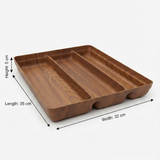 Evelin 3-Compartment Cutlery Tray – 32×35×5 cm