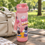 Plastic Water Bottle with Space Print Pink - 1 Litre