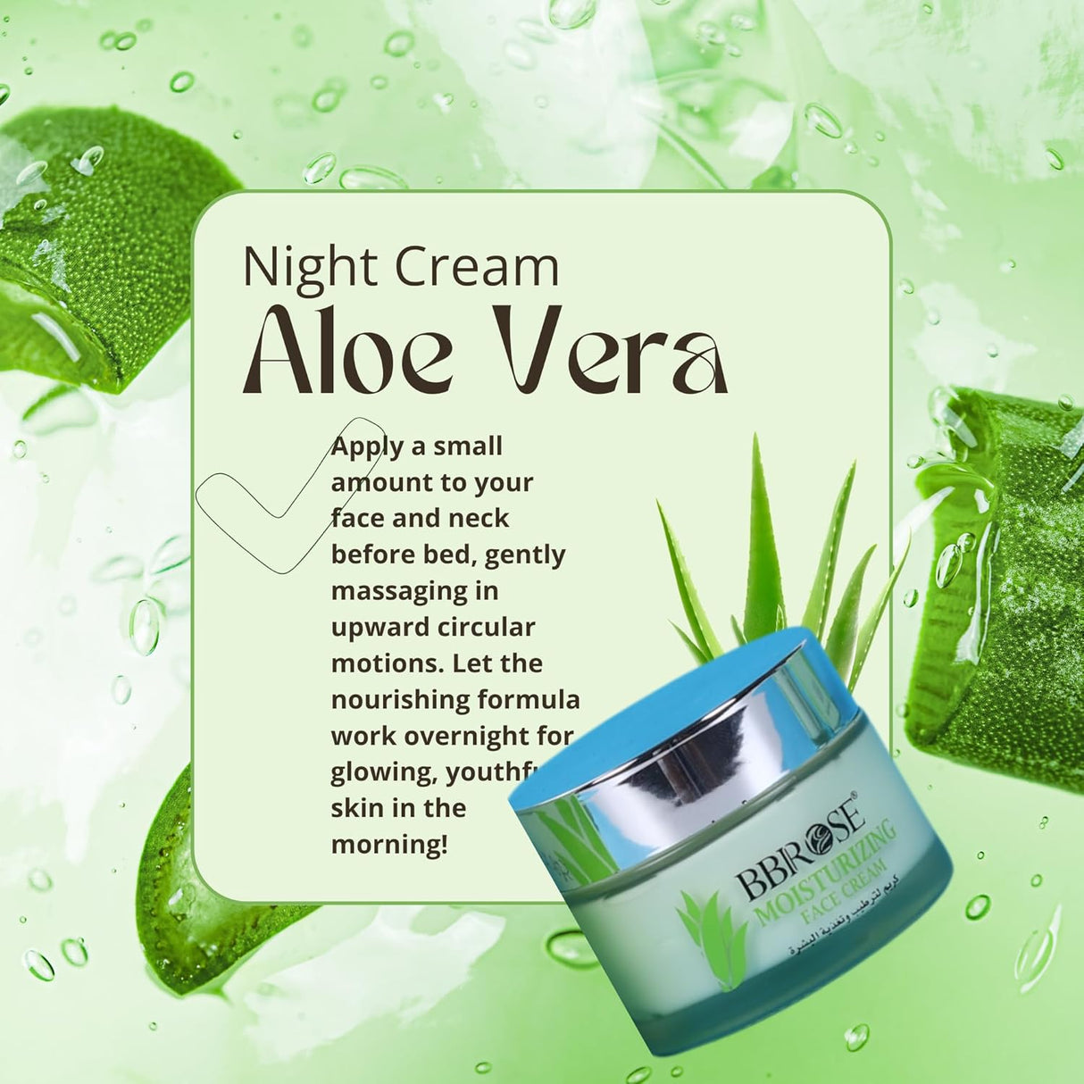 BBROSE Aloe Vera Moisturizing Face Cream - Hydrating, Soothing & Lightweight, Nourishing Skin Care Paraben - Free, Non - Greasy Formula for Daily Use - 50ML - Al Kabayel Discount CentreBBROSE Aloe Vera Moisturizing Face Cream - Hydrating, Soothing & Lightweight, Nourishing Skin Care Paraben - Free, Non - Greasy Formula for Daily Use - 50MLSkin CareBBROSEAl Kabayel Discount Centre