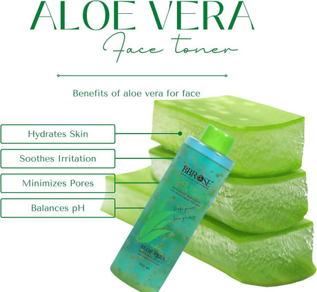 BBROSE Aloe Vera & Rose Water Face Toner– Hydrating & Soothing Natural Skin Care, Alcohol - Free Toner, pH Balancing, Reduces Redness & Refreshes for a Radiant Glow - 500ML - Al Kabayel Discount CentreBBROSE Aloe Vera & Rose Water Face Toner– Hydrating & Soothing Natural Skin Care, Alcohol - Free Toner, pH Balancing, Reduces Redness & Refreshes for a Radiant Glow - 500MLSkin CareBBROSEAl Kabayel Discount Centre