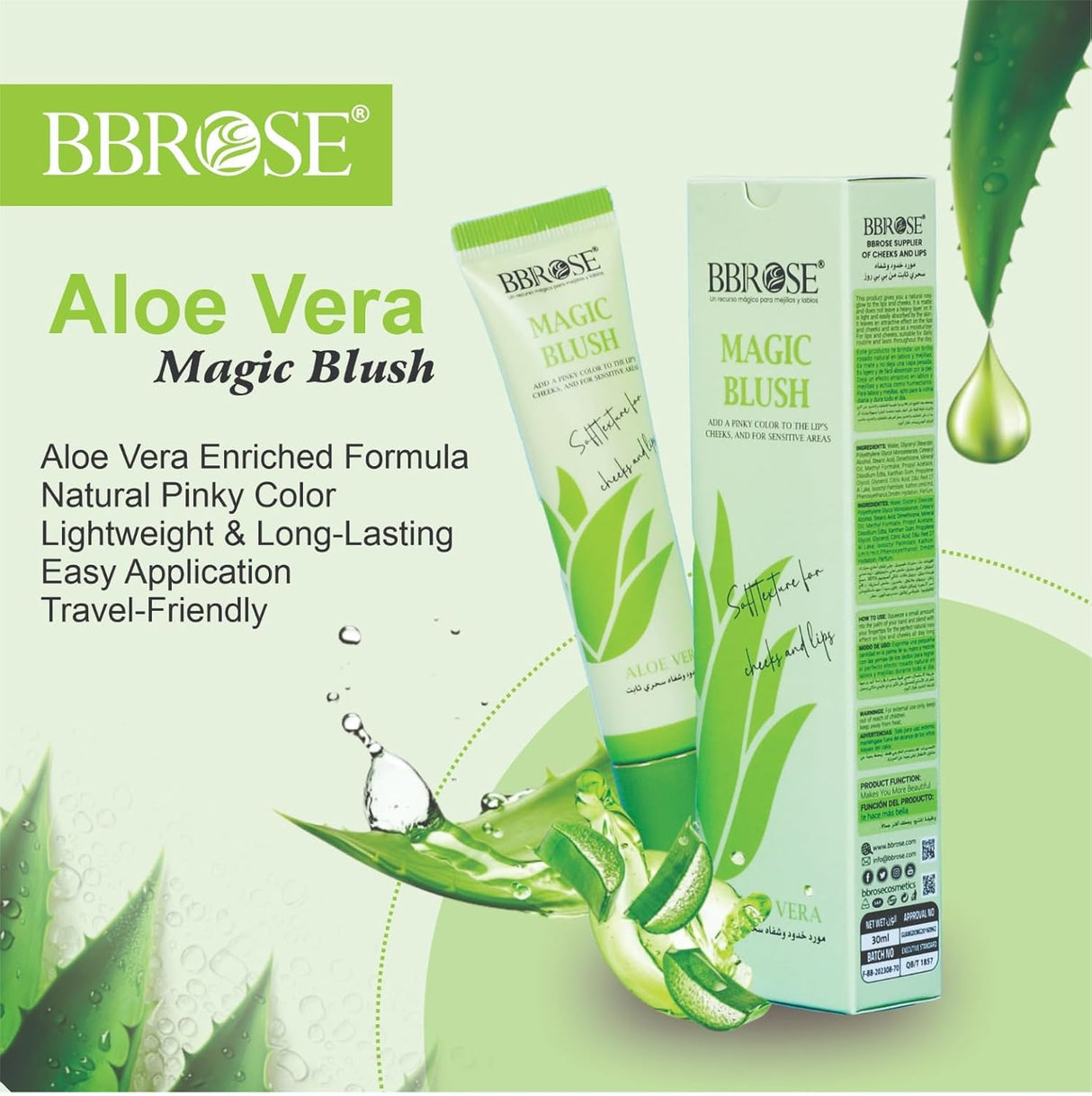 BBROSE Magic Blush – Pinky Color, Hydrating and Long - Lasting, 20ml Lightweight Cream Blush for a Natural Rosy Glow Blendable & Buildable Formula (Aloe Vera - 30ML) - Al Kabayel Discount CentreBBROSE Magic Blush – Pinky Color, Hydrating and Long - Lasting, 20ml Lightweight Cream Blush for a Natural Rosy Glow Blendable & Buildable Formula (Aloe Vera - 30ML)Skin CareBBROSEAl Kabayel Discount Centre
