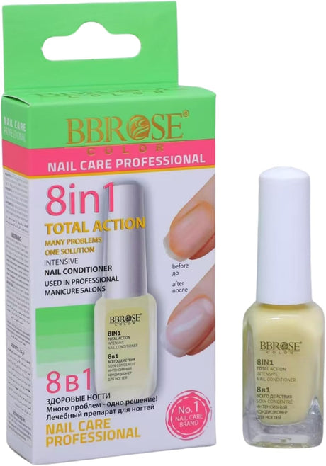 BBROSE Professional Nail Care Kit | Strengthens & Nourishes Nails | Complete Manicure & Pedicure Solution for Healthy, Beautiful Nails (8 in 1 Total action.)14ML - Al Kabayel Discount CentreBBROSE Professional Nail Care Kit | Strengthens & Nourishes Nails | Complete Manicure & Pedicure Solution for Healthy, Beautiful Nails (8 in 1 Total action.)14MLNail PolishBBROSEAl Kabayel Discount Centre