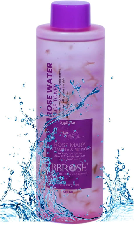 BBROSE Rosemary Rose Water Natural Hydrating & Refreshing Facial Toner for Skin & Hair Soothing, Antioxidant - Rich Mist for Cleansing, Toning, and Makeup Setting - 500ML - Al Kabayel Discount CentreBBROSE Rosemary Rose Water Natural Hydrating & Refreshing Facial Toner for Skin & Hair Soothing, Antioxidant - Rich Mist for Cleansing, Toning, and Makeup Setting - 500MLSkin CareBBROSEAl Kabayel Discount Centre