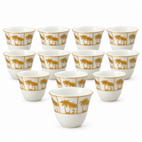 12-Piece Ceramic Cawa Cup Set - 80ml