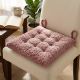 Textured Square Chair Cushion Dusty Rose – 38×38cm