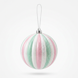 Plastic Christmas Hanging Ball - 10cm