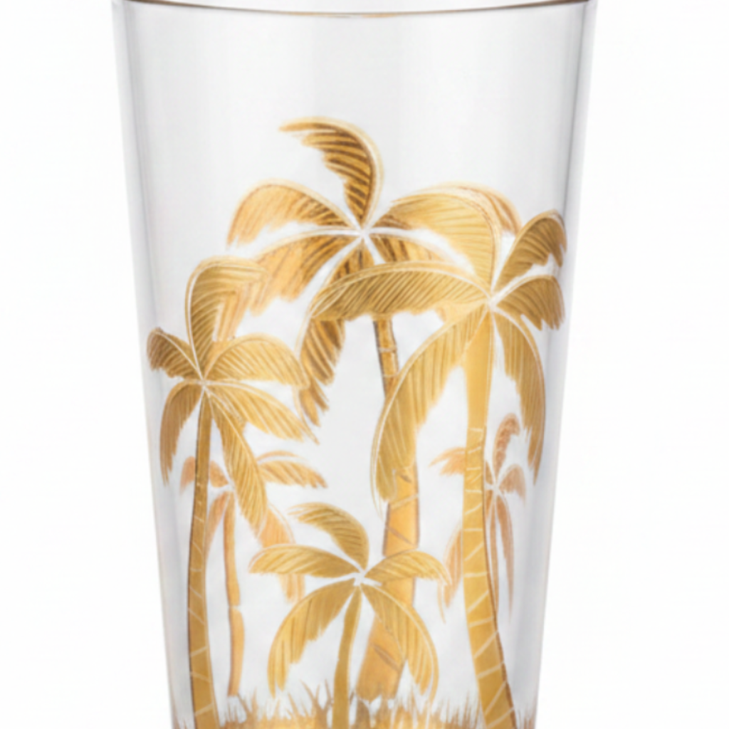 AHT Gold Palm Tree Design Acrylic Tumbler - 450ml