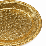 Round Metal Snack Tray Gold - 15cm