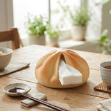 Cream & Peach Steamed Bun Ceramic Napkin Holder – 13×16 cm
