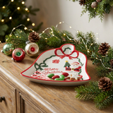 Ceramic Christmas Bell Candy Tray - 24x15cm