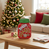 Metal Christmas Candy Box Red & Green - 15×10cm