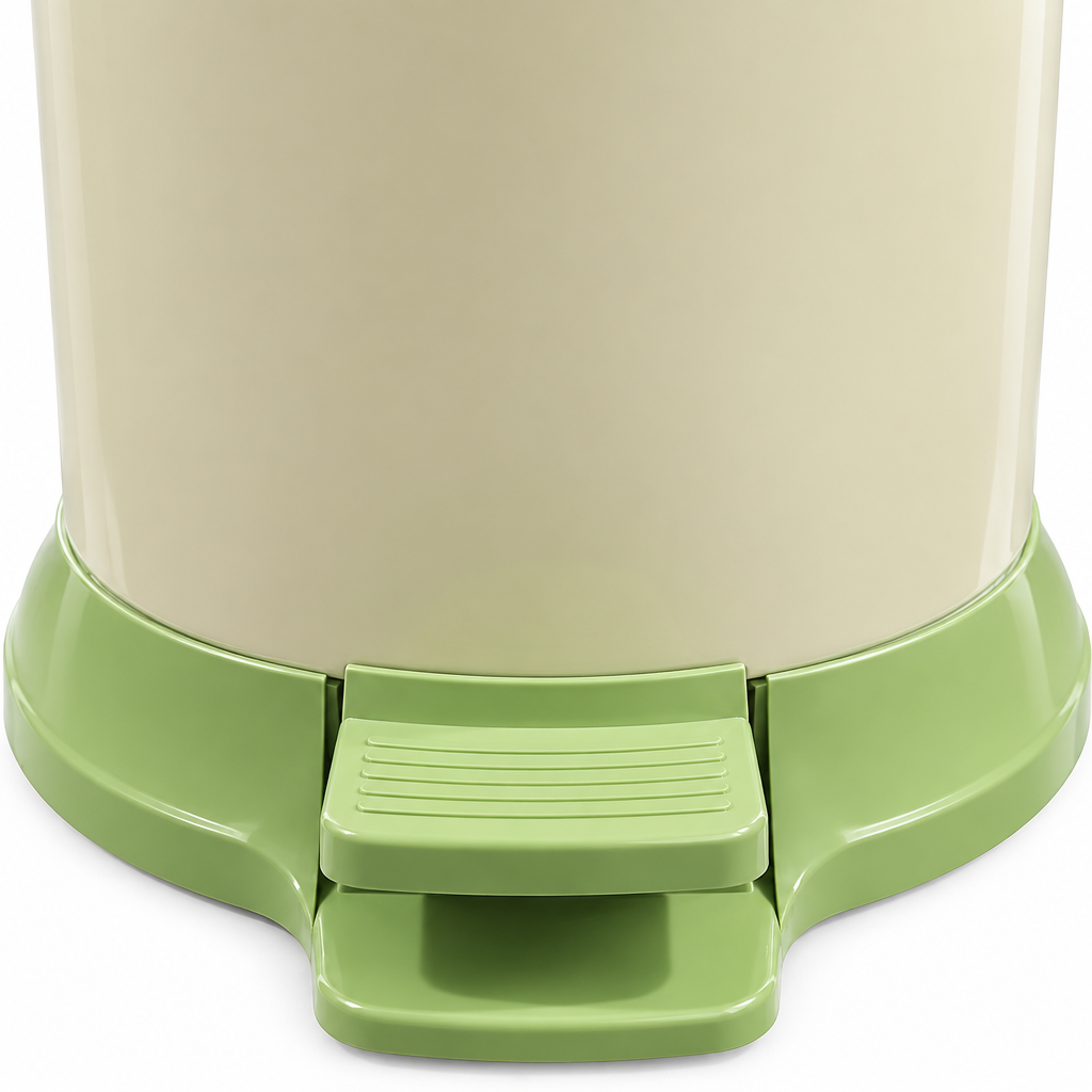 Plastic Pedal Dustbin Green - 33×25cm
