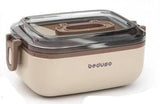 Beduso Lunch Box 1000ml, Stainless Steel Inner Tank, Sealed Snap - On Design, Beige - Al Kabayel Discount CentreBeduso Lunch Box 1000ml, Stainless Steel Inner Tank, Sealed Snap - On Design, BeigeFood ContainersBEDUSOAl Kabayel Discount Centre