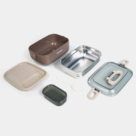 Beduso Lunch Box 1000ml, Stainless Steel Inner Tank, Sealed Snap - On Design, Brown - Al Kabayel Discount CentreBeduso Lunch Box 1000ml, Stainless Steel Inner Tank, Sealed Snap - On Design, BrownFood ContainersBEDUSOAl Kabayel Discount Centre