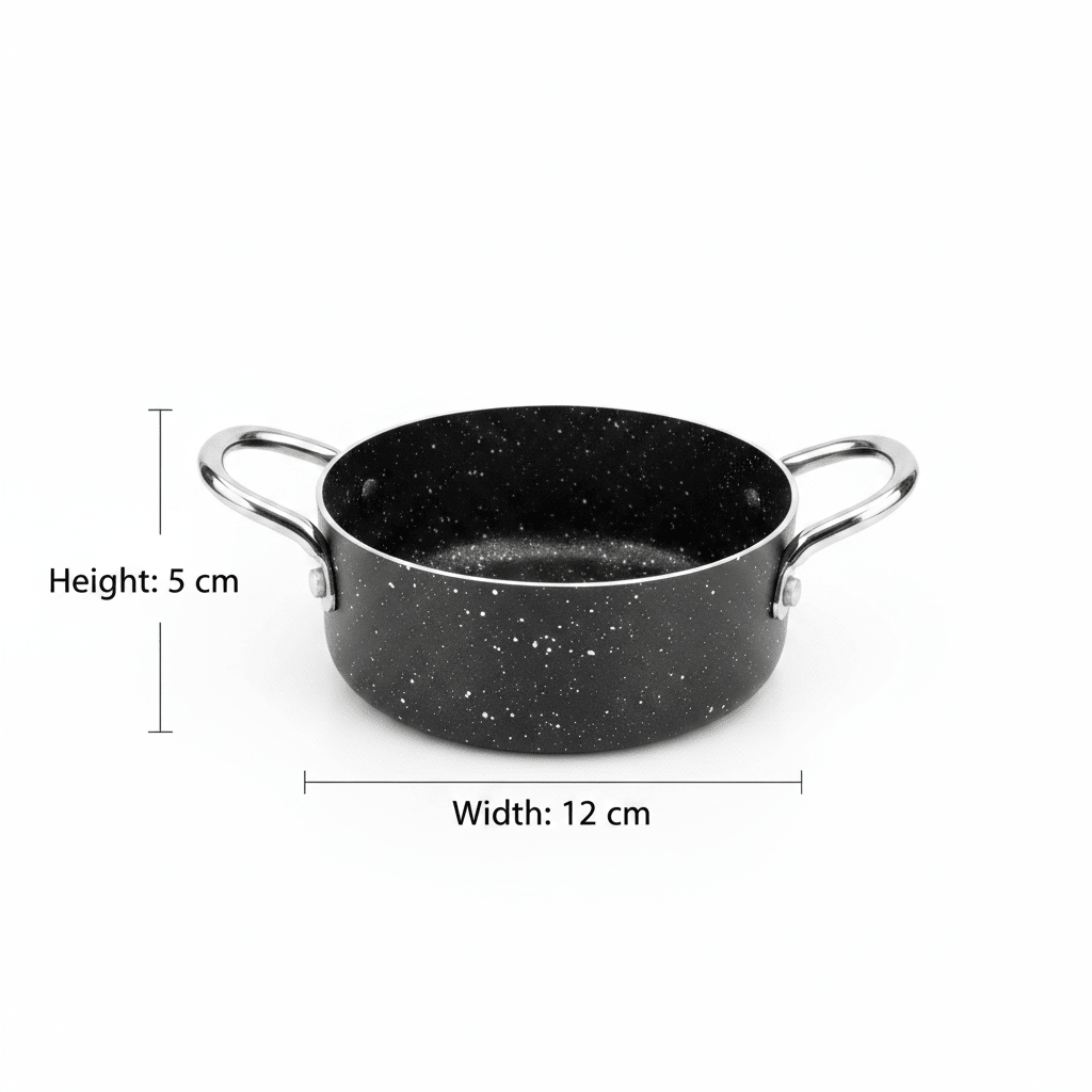Beefit Mini Pot – Marble Non-Stick Coating – 12×5 cm – Dual Handle - Al Kabayel Discount CentreBeefit Mini Pot – Marble Non-Stick Coating – 12×5 cm – Dual HandleCasserolesBEEFITAl Kabayel Discount Centre