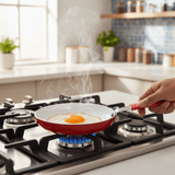 Beefit Red Mini Ceramic Coated Fry Pan 14cm – Non-Stick Metal Skillet with Silicone Handle for Eggs, Sauces & Single Servings - Al Kabayel Discount CentreBeefit Red Mini Ceramic Coated Fry Pan 14cm – Non-Stick Metal Skillet with Silicone Handle for Eggs, Sauces & Single ServingsFrying Pans & SkilletsBEEFITAl Kabayel Discount Centre