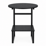 Wooden and Metal 2-Tier Side Table - 55×40cm