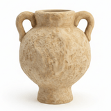 Beige Ceramic Amphora Vase 23cm | Rustic Textured Double-Handle Decorative Vase for Home, Majlis & Event Styling - Al Kabayel Discount CentreBeige Ceramic Amphora Vase 23cm | Rustic Textured Double-Handle Decorative Vase for Home, Majlis & Event StylingHome Décor AccentsAKDCAl Kabayel Discount Centre