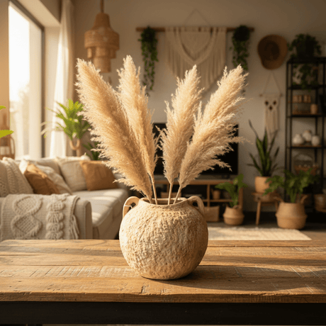 Beige Ceramic Vase with Dual Handles | Rustic Textured Finish | Round Bulbous Body | Home Décor Accent Piece | 20 × 13 cm - Al Kabayel Discount CentreBeige Ceramic Vase with Dual Handles | Rustic Textured Finish | Round Bulbous Body | Home Décor Accent Piece | 20 × 13 cmHome Décor AccentsAKDCAl Kabayel Discount Centre