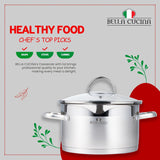 Bella Cucina Casserole Ø24X13.5Cm S/S Induction With Lid, Exceptional Durability and Strength Safe Cooking Pot - Al Kabayel Discount CentreBella Cucina Casserole Ø24X13.5Cm S/S Induction With Lid, Exceptional Durability and Strength Safe Cooking PotCasserolesBELLA CUCINAAl Kabayel Discount Centre