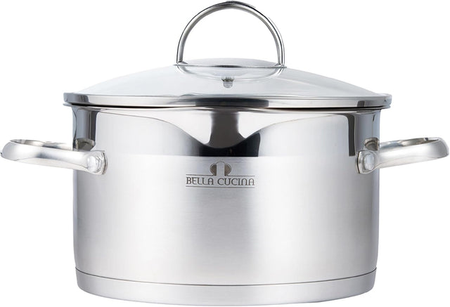 Bella Cucina Casserole Ø24X13.5Cm S/S Induction With Lid, Exceptional Durability and Strength Safe Cooking Pot - Al Kabayel Discount CentreBella Cucina Casserole Ø24X13.5Cm S/S Induction With Lid, Exceptional Durability and Strength Safe Cooking PotCasserolesBELLA CUCINAAl Kabayel Discount Centre