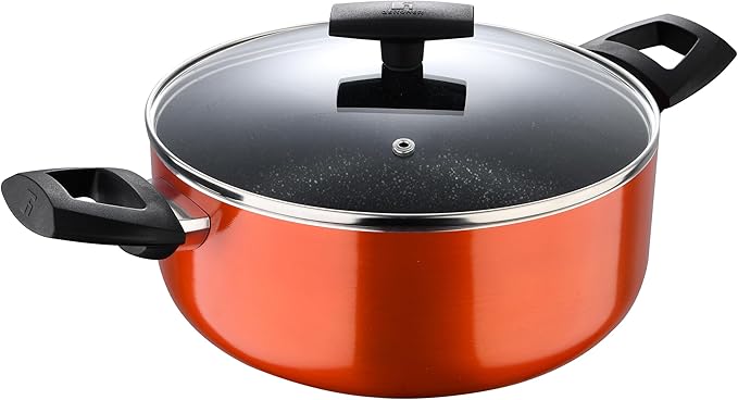 BERGNER SHINE 7PCS COOKWARE SET, PRESSED ALUMINUM COOKING SET, MARBLE+ NON - STICK COATING COOKWARE, INDUCTION BOTTOM COOKING POT SET, SUITABLE FOR ALL STOVES, METALIC ORANGE COLOR - Al Kabayel Discount CentreBERGNER SHINE 7PCS COOKWARE SET, PRESSED ALUMINUM COOKING SET, MARBLE+ NON - STICK COATING COOKWARE, INDUCTION BOTTOM COOKING POT SET, SUITABLE FOR ALL STOVES, METALIC ORANGE COLORCookware SetBERGBERAl Kabayel Discount Centre