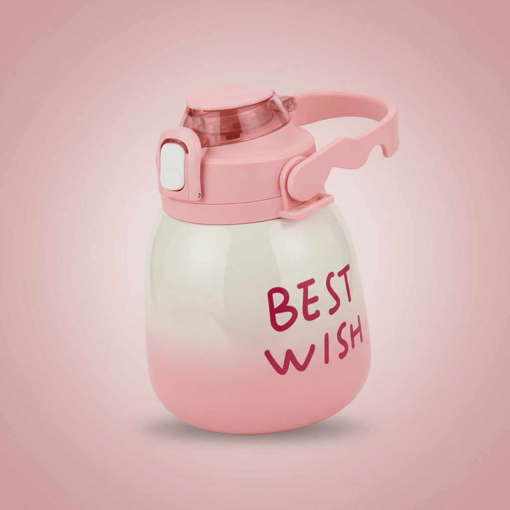 Best Wishes Pink & Cream Stainless Steel Vacuum Flask with Premium Blue Handle 1000ml - Al Kabayel Discount CentreBest Wishes Pink & Cream Stainless Steel Vacuum Flask with Premium Blue Handle 1000mlWater BottlesAKDCAl Kabayel Discount Centre