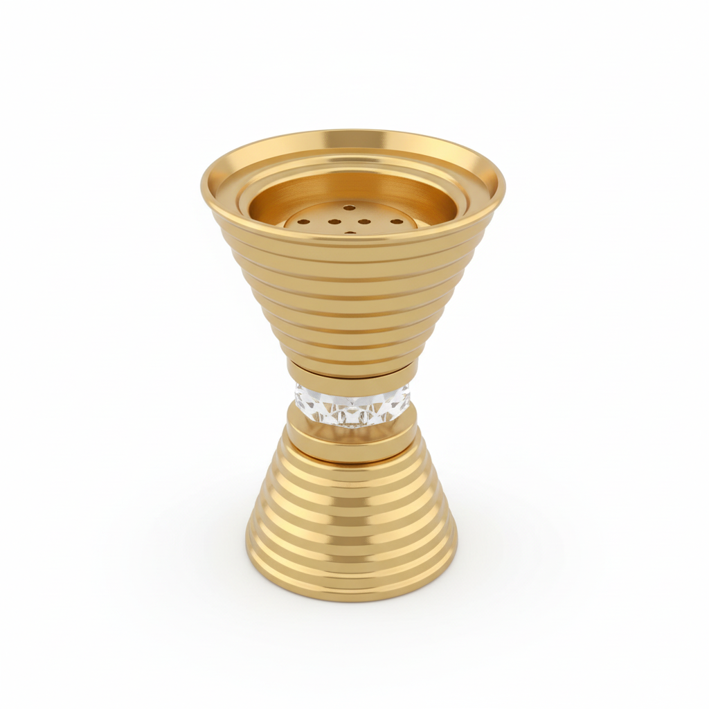 Happysmile Metal Incense Burner - 18 × 12cm - Gold / Silver