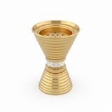 Happysmile Metal Incense Burner - 18 × 12cm - Gold / Silver