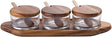 Billi 3 - Piece Condiment Set with Acacia Wood Tray, Lid & Spoon — 33.8×10×8.3 cm - Al Kabayel Discount CentreBilli 3 - Piece Condiment Set with Acacia Wood Tray, Lid & Spoon — 33.8×10×8.3 cmJars & Food SaversBILLIAl Kabayel Discount Centre