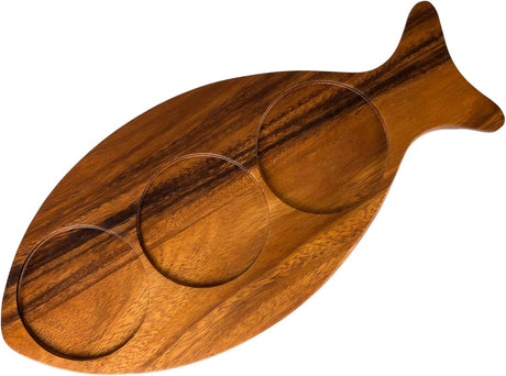 Billi Fish - Shaped Acacia Wood Condiment Set – 3 Glass Bowls & 3 Wooden Spoons - Al Kabayel Discount CentreBilli Fish - Shaped Acacia Wood Condiment Set – 3 Glass Bowls & 3 Wooden SpoonsJars & Food SaversBILLIAl Kabayel Discount Centre