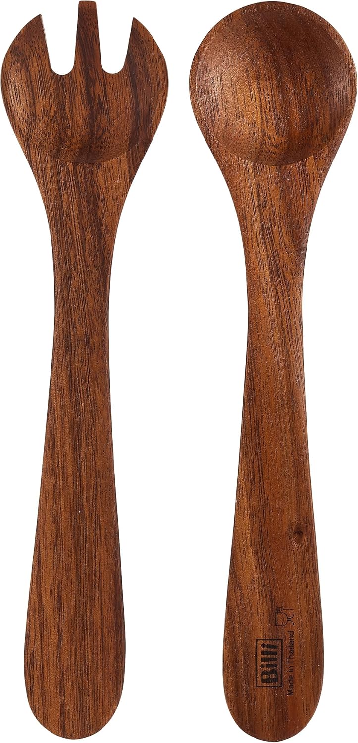 Billi Glass Salad Bowl with Acacia Wood Stand & Servers – 25.7×23.5 cm - Al Kabayel Discount CentreBilli Glass Salad Bowl with Acacia Wood Stand & Servers – 25.7×23.5 cmBowlsBILLIAl Kabayel Discount Centre