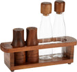 Billi Wooden Oil, Vinegar, Salt & Pepper Canister Set — 4 - Piece Dining Condiment Set with Acacia Wood Tray 7*26*21 cm - Al Kabayel Discount CentreBilli Wooden Oil, Vinegar, Salt & Pepper Canister Set — 4 - Piece Dining Condiment Set with Acacia Wood Tray 7*26*21 cmOrganizers & AccessoriesBILLIAl Kabayel Discount Centre