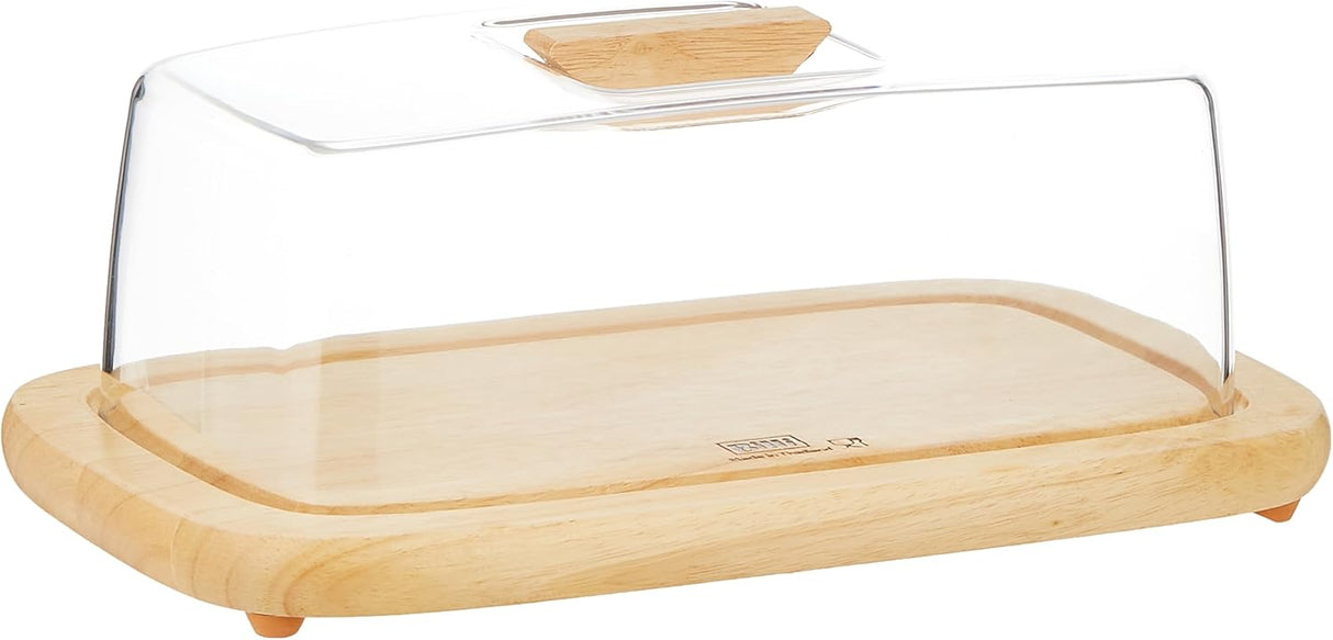 Billi Wooden Serving Tray, Cheese Dome With Acrylic Cover/ Lid, 30.5 X 17.5 X 12 Cm Wp 910, Beige - Al Kabayel Discount CentreBilli Wooden Serving Tray, Cheese Dome With Acrylic Cover/ Lid, 30.5 X 17.5 X 12 Cm Wp 910, BeigeServing TraysBILLIAl Kabayel Discount Centre