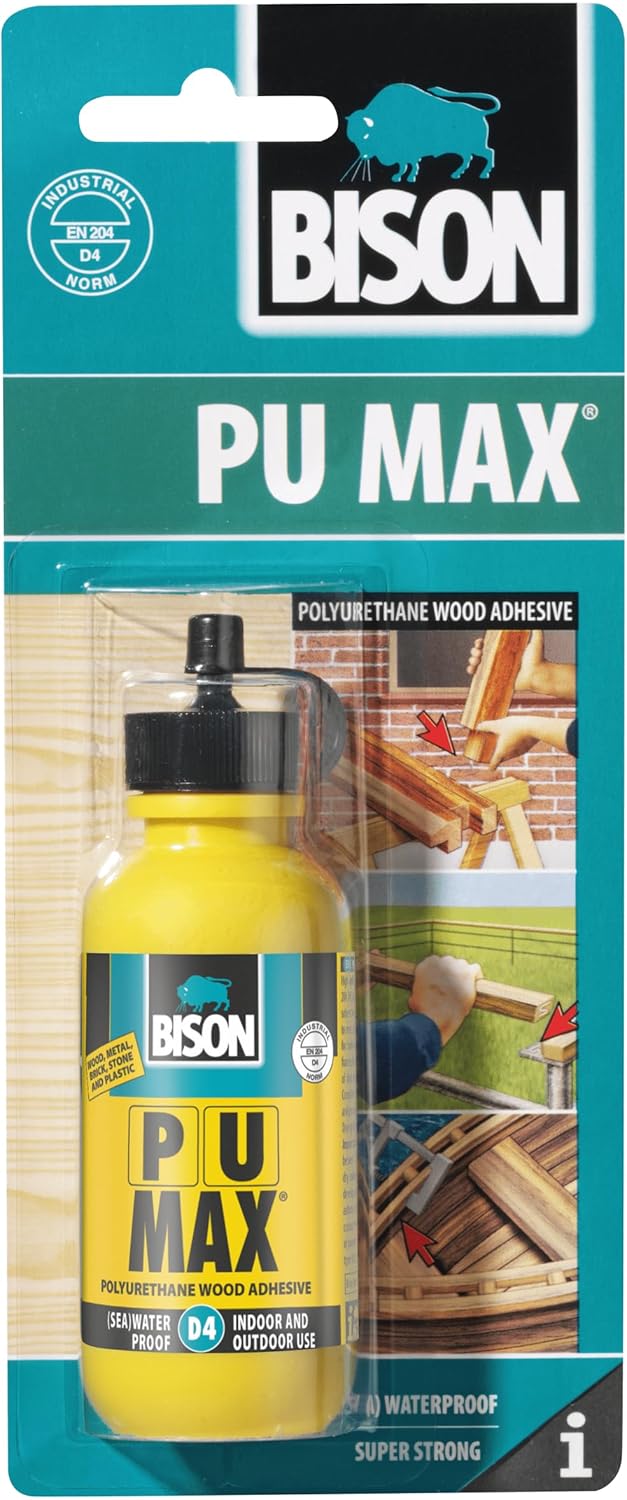 Bison PU MAX Wood Adhesive 75 g, Liquid, (Sea) Waterproof (EN 204 D4), Heavy Duty, Super Strong - Al Kabayel Discount CentreBison PU MAX Wood Adhesive 75 g, Liquid, (Sea) Waterproof (EN 204 D4), Heavy Duty, Super StrongGlueBISONAl Kabayel Discount Centre